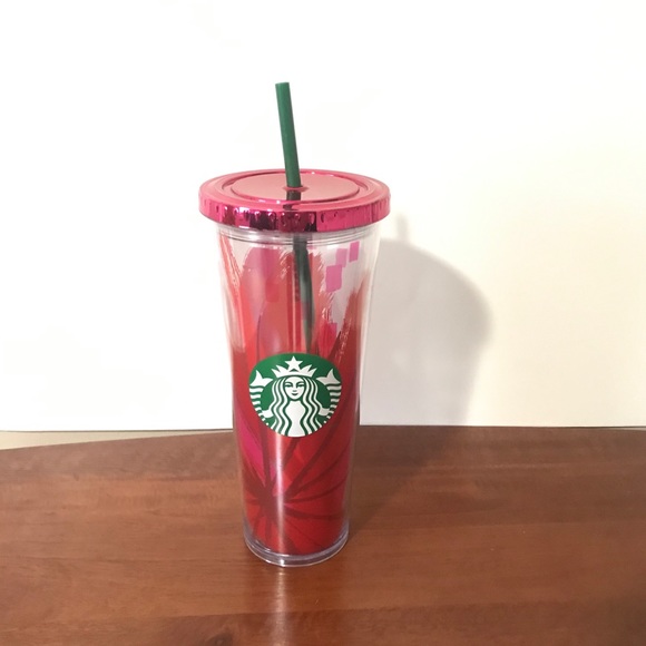 Starbucks 24 oz Tumbler Hot Pink Metallic Lid - Picture 2 of 5